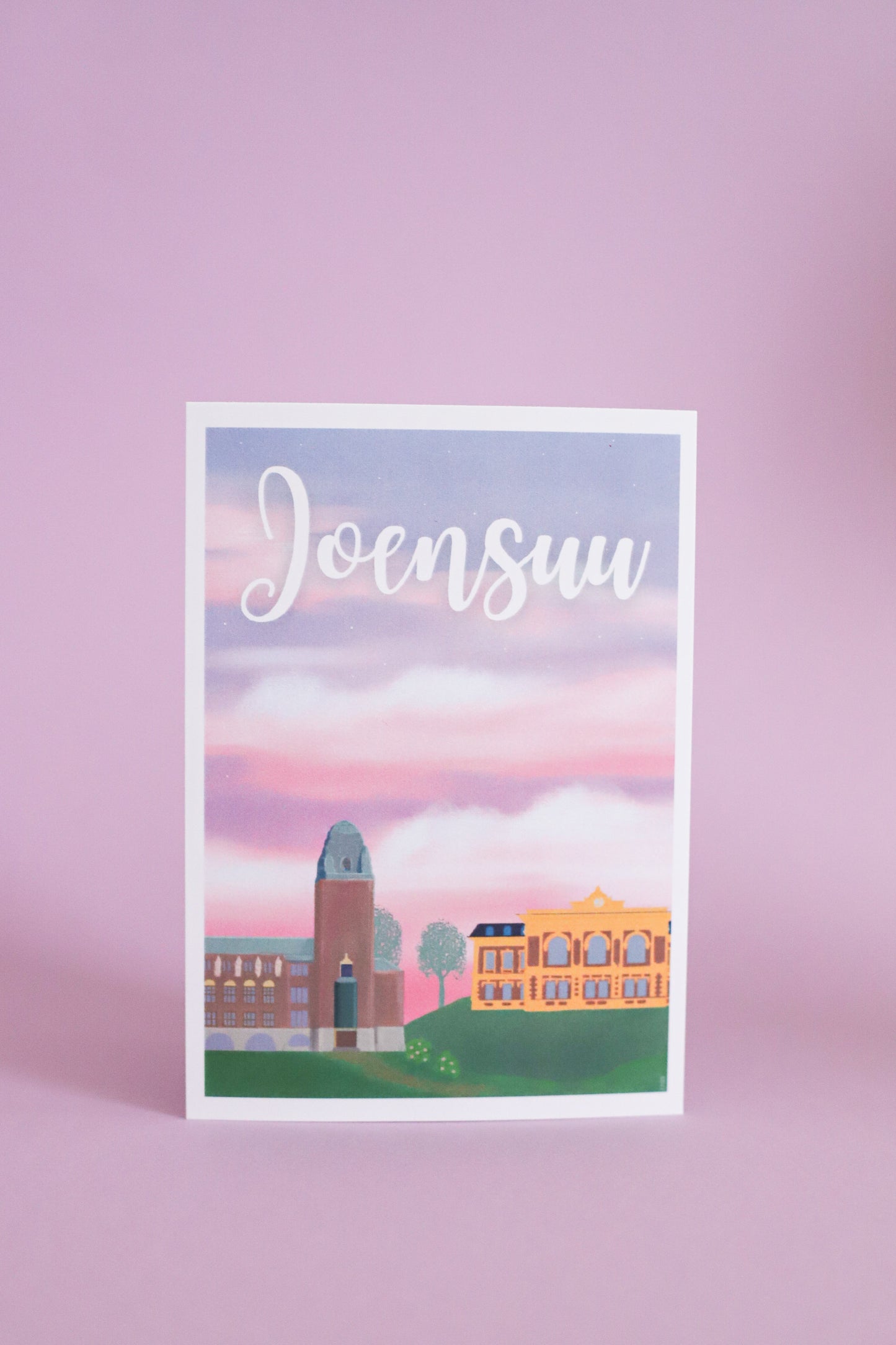 Joensuu-postikortti, iltataivas