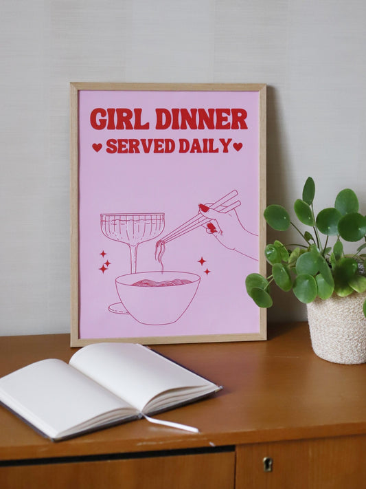 Girl dinner juliste