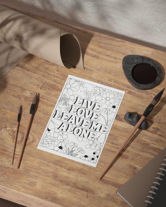 Live, love, leave me alone-värityskuva