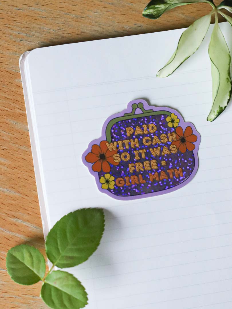 Girl Math-glittertarra | Puhelina Creative