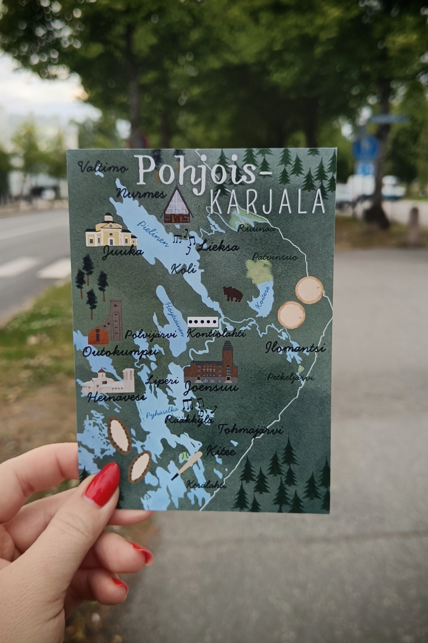Pohjois-Karjala postikortti