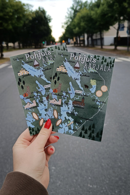Pohjois-Karjala postikortti
