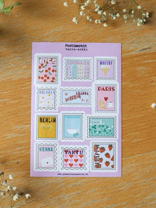 POSTIMERKIT tarra-arkki